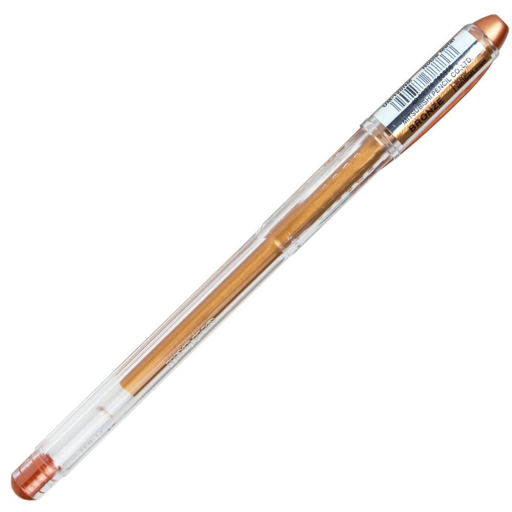 Caneta Gel Metálica Bronze Uni Ball Signo Noble Metal